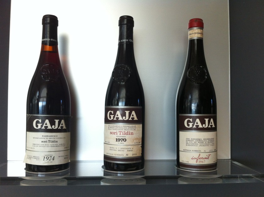 vecchie bottiglie di Gaja